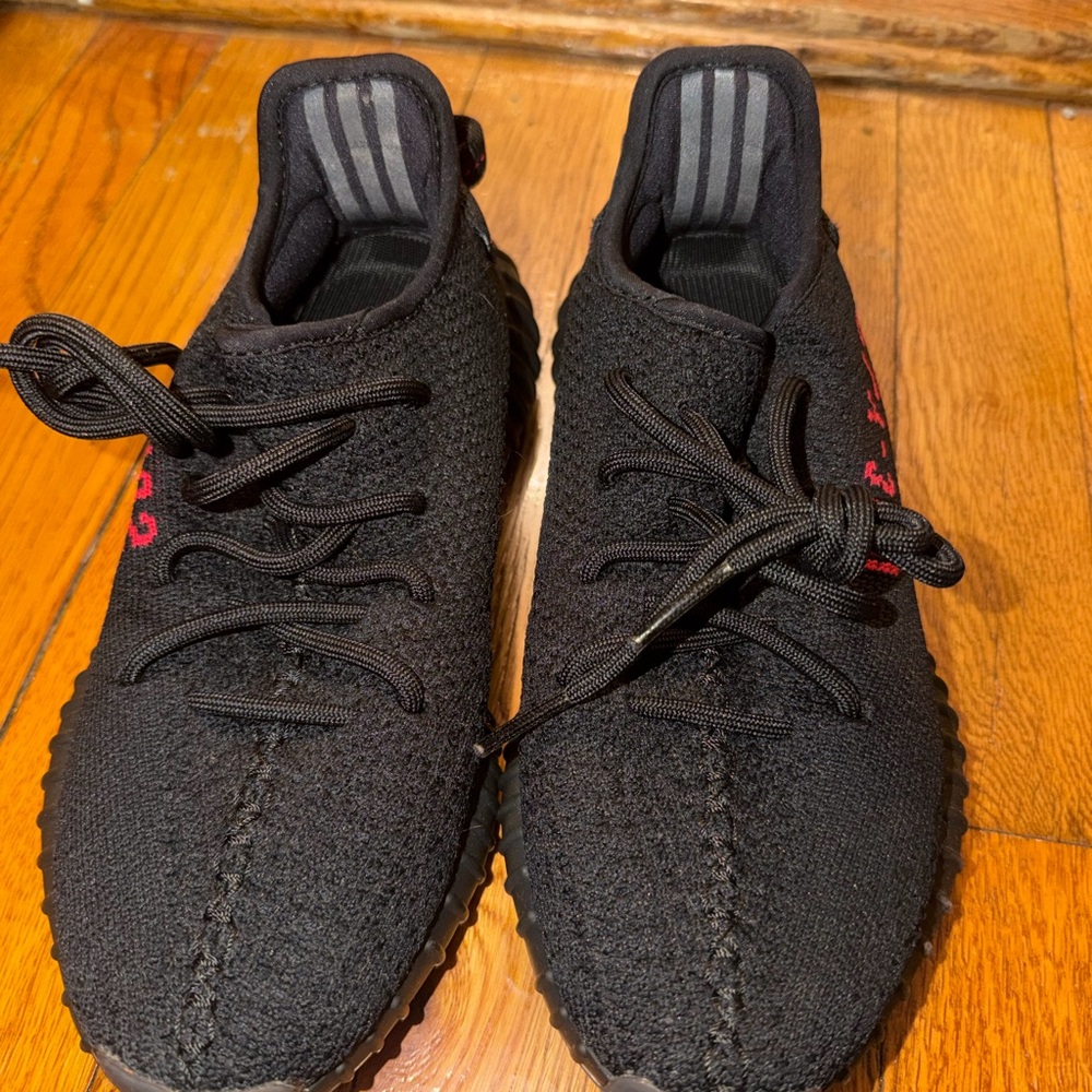 YEEZY Black Sneakers with Red Accents